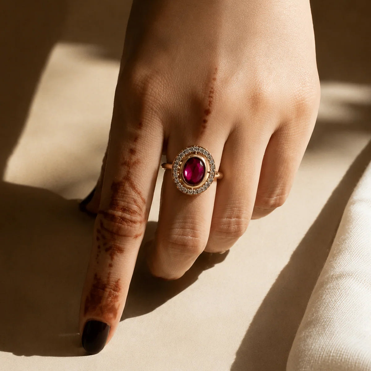 Safed Gem Ring