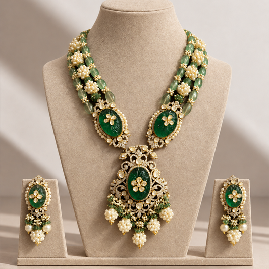 Green Glam Necklace set
