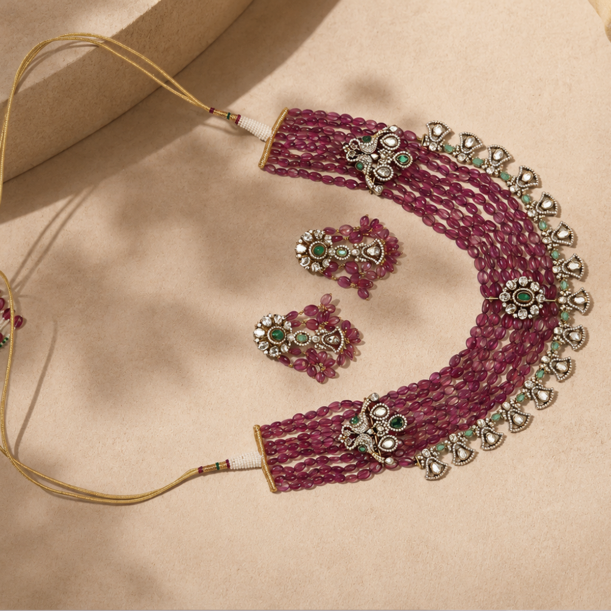 Rose Wine Necklace Set