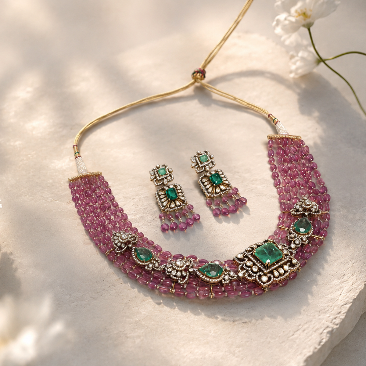 The Lotus Pond Necklace Set