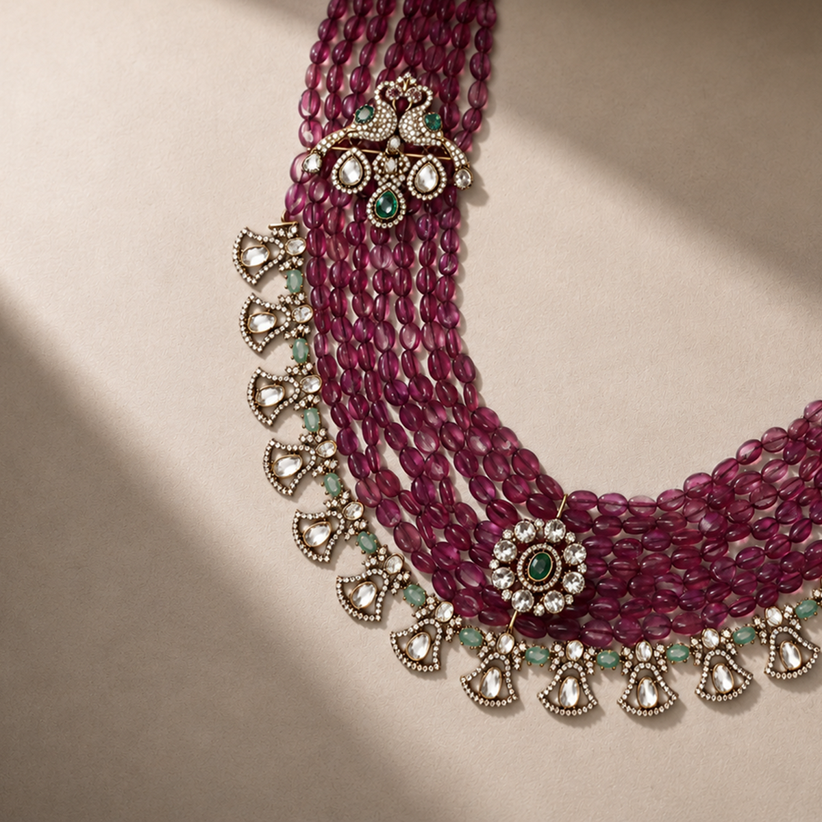 Rose Wine Necklace Set