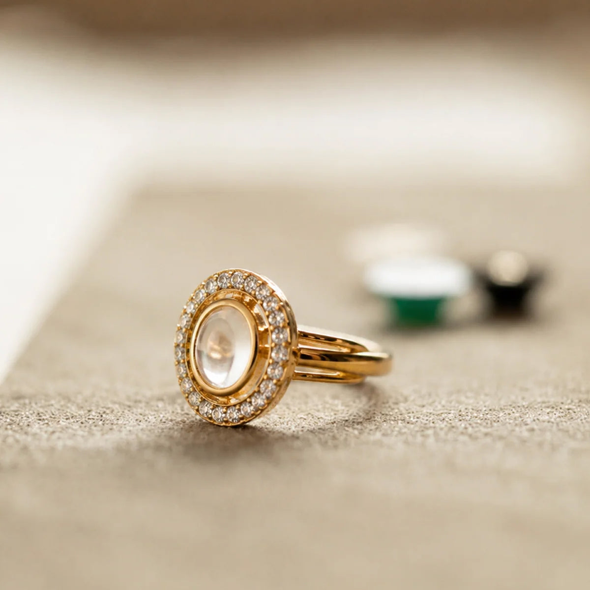 Safed Gem Ring