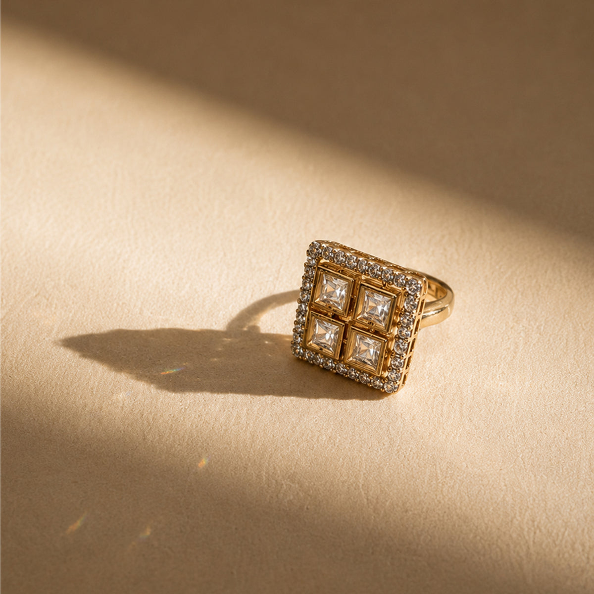 Zard Polki Ring