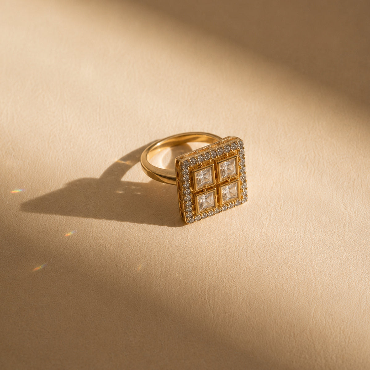 Zard Polki Ring